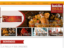 Tablet Screenshot of paellayparrilla.com